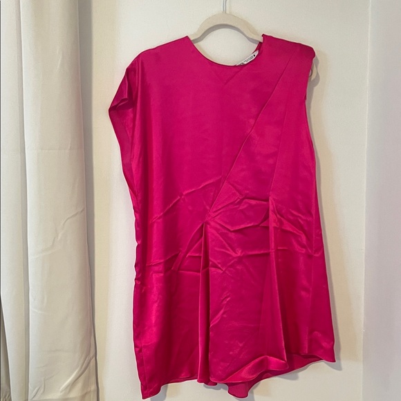 Zara Satin Effect Mini Dress - Picture 5 of 10